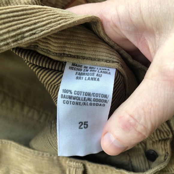 Lucky Brand Khaki Corduroy Roll-cuffed Shorts - Picture 6 of 9